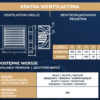 Kratka wentylacyjna KR Ø150 brązowa DOSPEL - obrazek 2