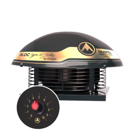 Wentylator dachowy promieniowy WD II z silnikiem BLDC typu N. Tesla