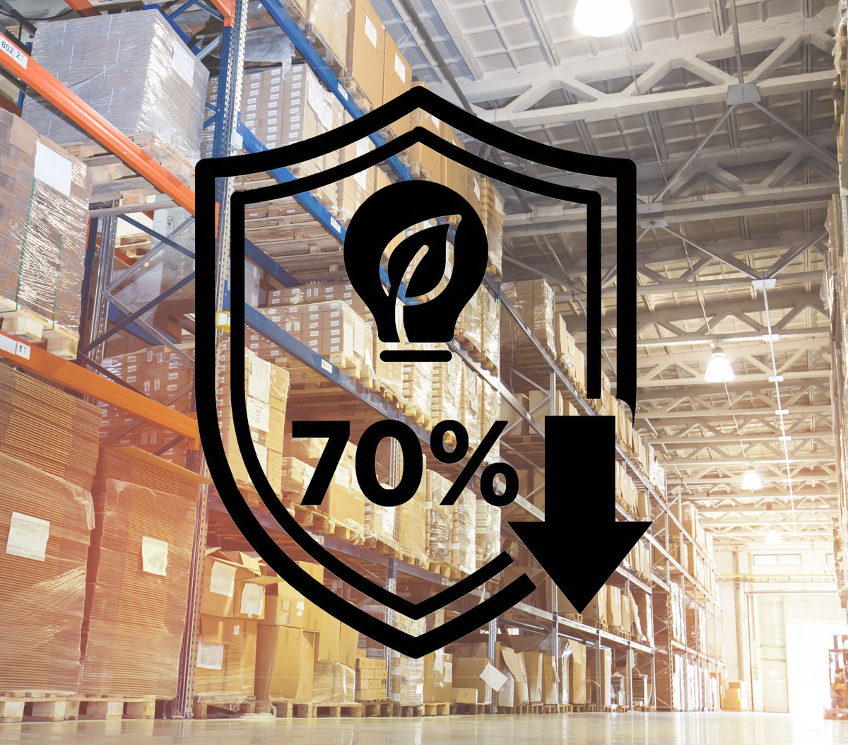 Ikona reprezentująca energooszczędność w wentylatorach Dospel serii BLDC