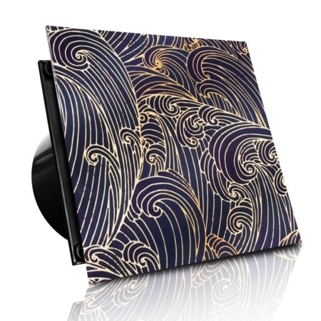 WENTYLATOR DOMOWY VERONI GLASS Ø100 – Gold Wave