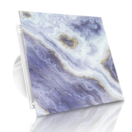 WENTYLATOR DOMOWY VERONI GLASS Ø120 - Grey Gold Marble