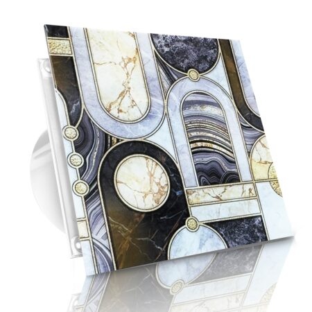 WENTYLATOR DOMOWY VERONI GLASS Ø120 - Mosaic Marble