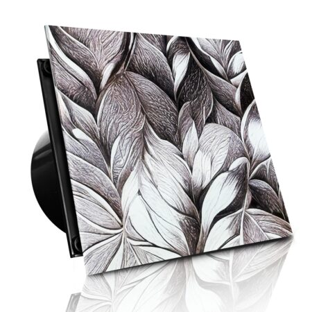 WENTYLATOR DOMOWY VERONI GLASS Ø100 - Silver Leafs