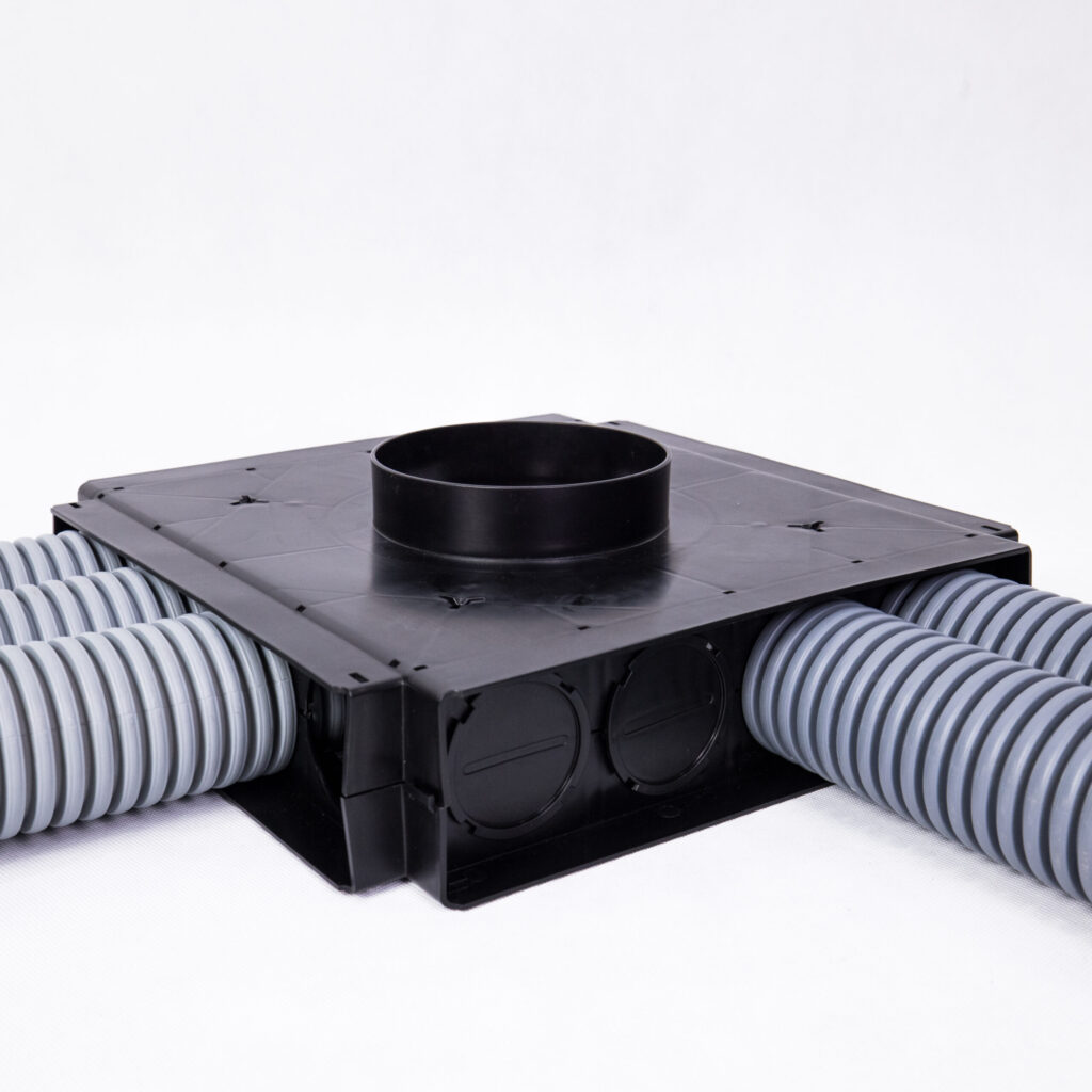 Skrzynka rozdzielcza/przelotowa fi 200 + 8 zaślepek Main distribution box, diam. 200 - 1 pc. + 8 end caps