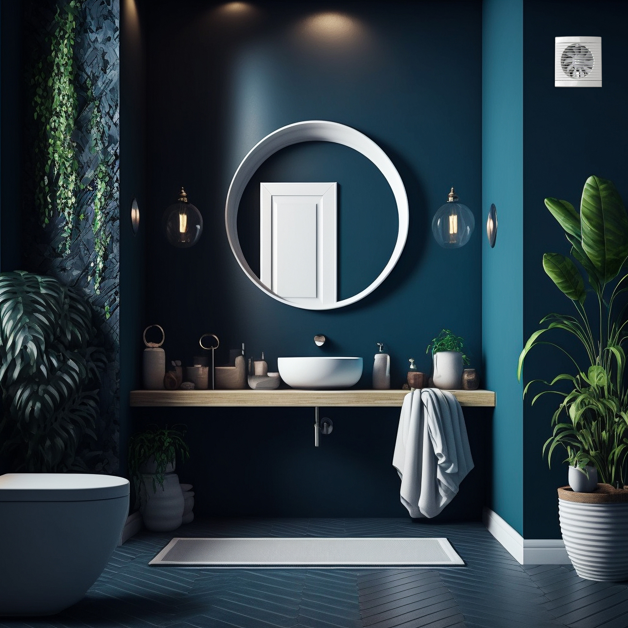 PLAY CLASSIC 100 WP Biały wentylator ścienny / White wall fan - obrazek 9