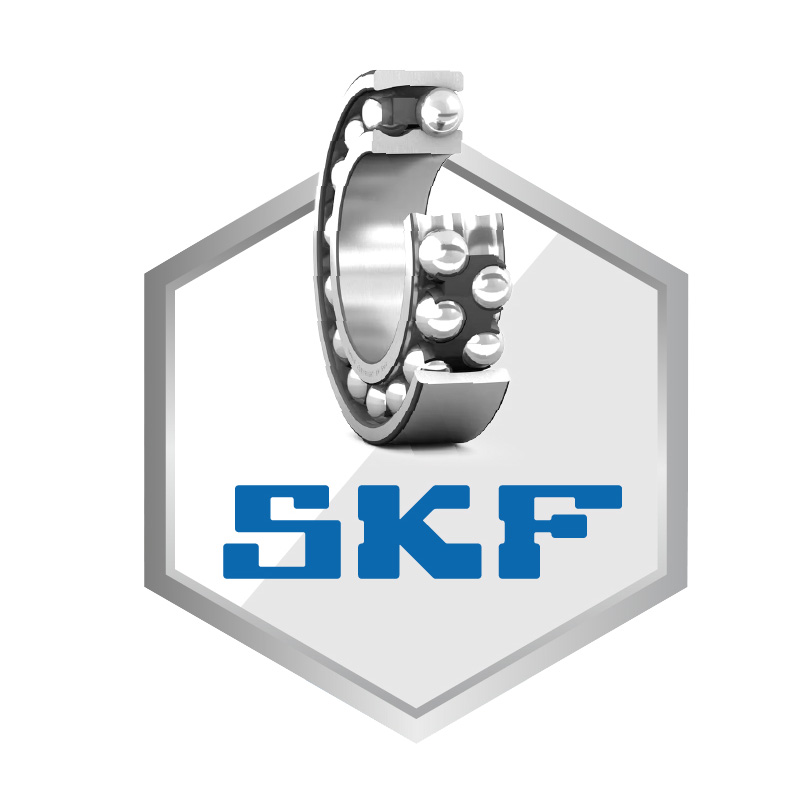 Logo firmowe z przekrojem łożyska SKF
