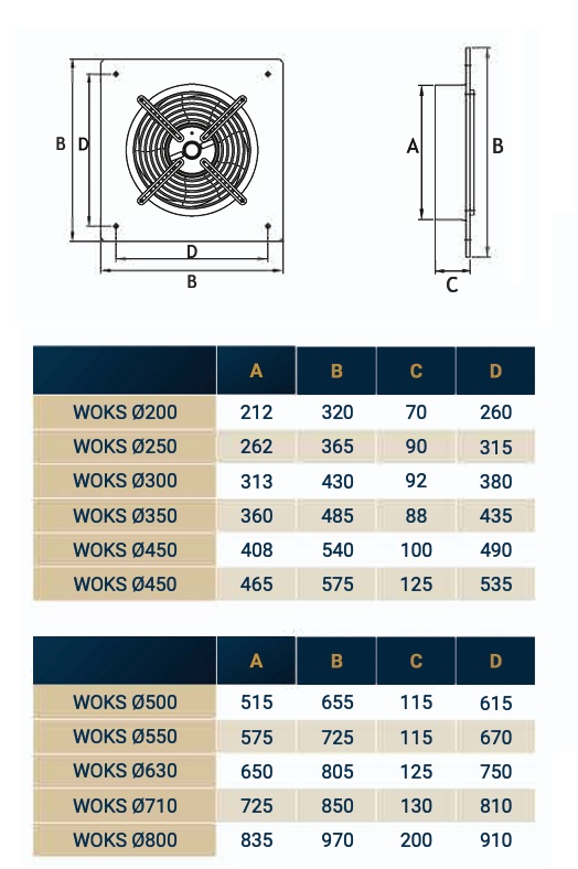WOKS 450 (wentylator ścienny) - obrazek 3