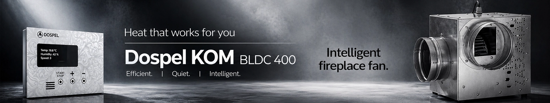 Intelligent fireplace fan