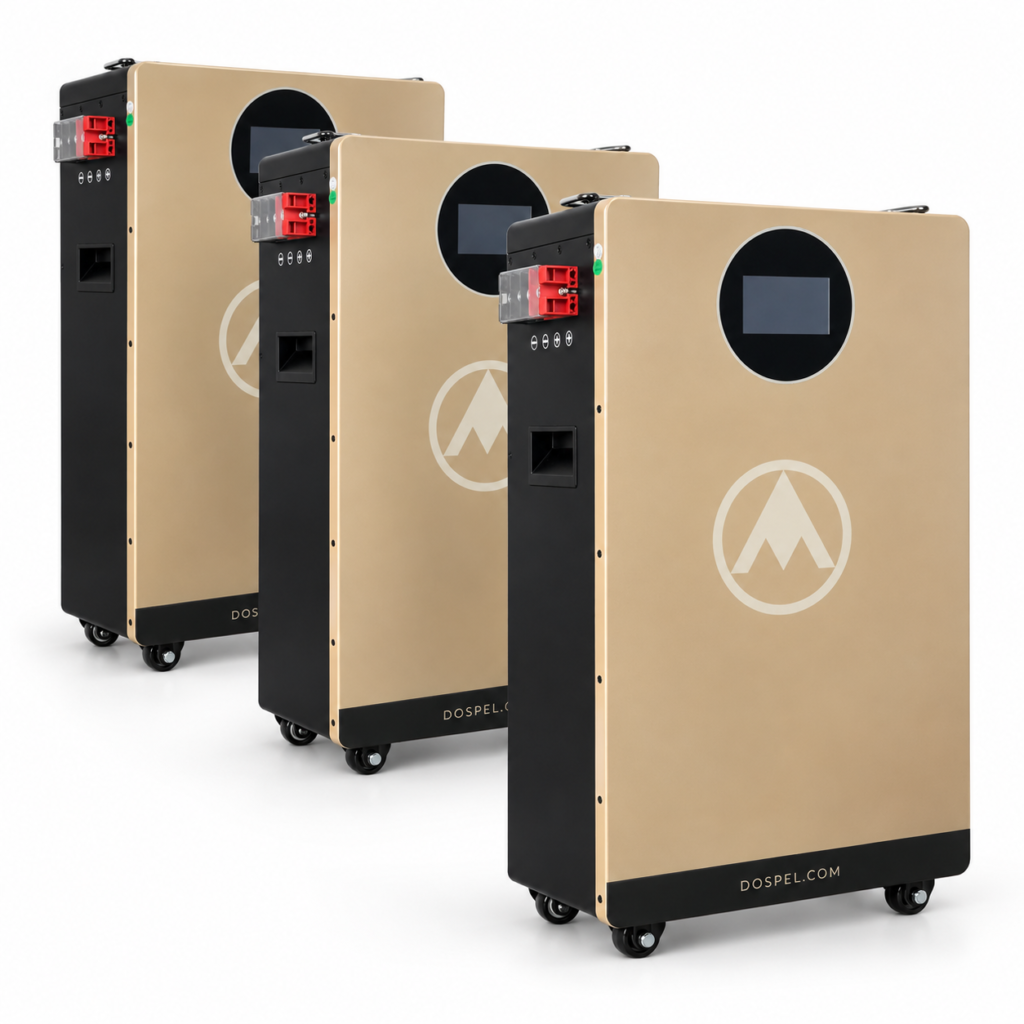 Pakiet 30kWh 3x Magazyn energii 10,24 kWh DOSPEL GOLD LiFePO4 200Ah 51,2V